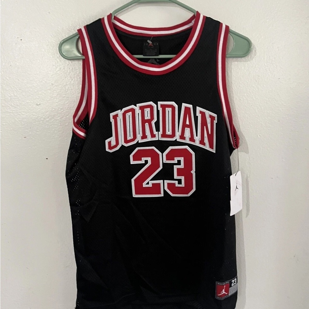 Jordan Black Jersey with Red Trim